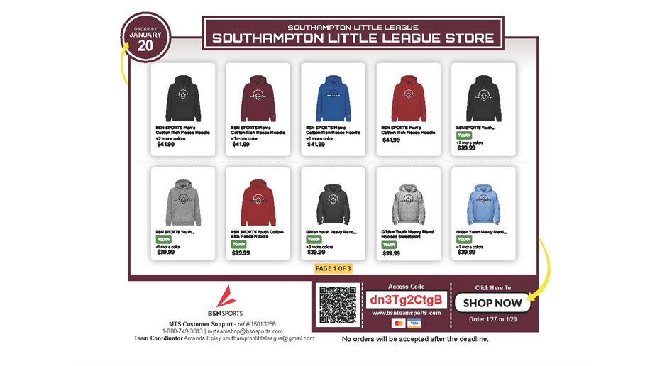Southampton Little League Clothing Shop